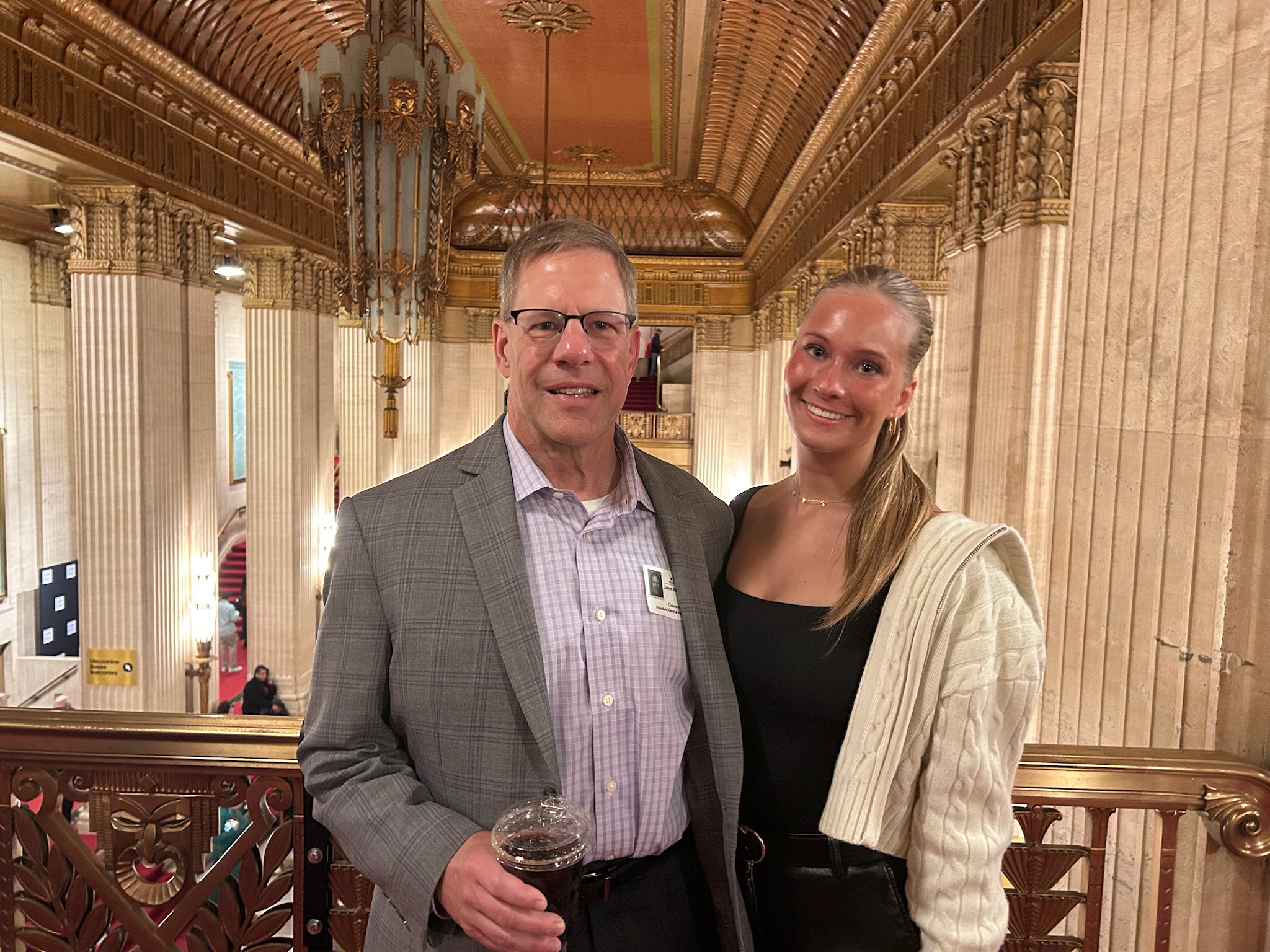 John at the opera with his daughter